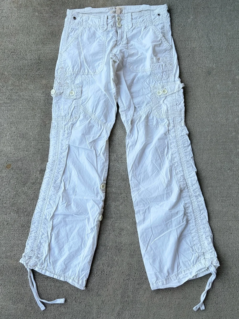 Vintage 90s Abercrombie and Fitch Y2K cargo cotton utility adjustable pants jean